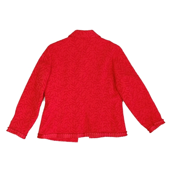Coldwater Creek Red Decorative Ruffle Accent Jackt - Picture 11 of 11